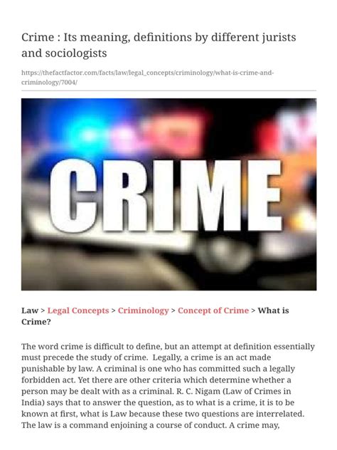 crime urban dictionary|different definitions of crime.